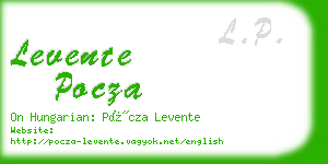 levente pocza business card